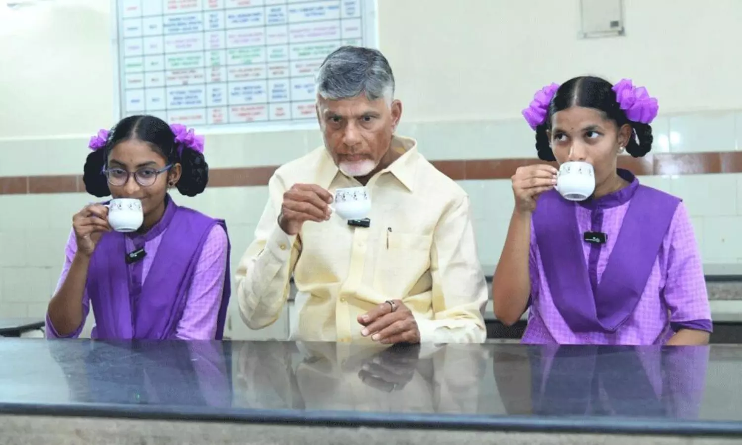 Chandrababu Visits Girls Hostel