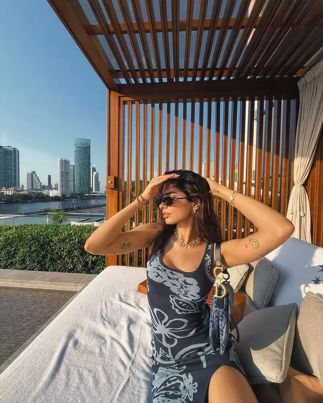 Khushi Kapoor brings beachside charm in floral blue dress Khushi Kapoor brings beachside charm in floral blue dress