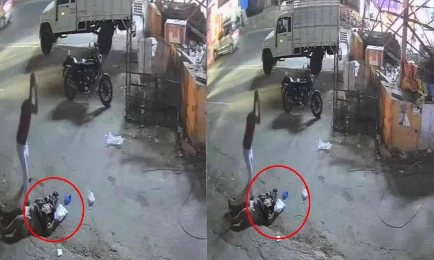 Husband Attacks Wife On Road