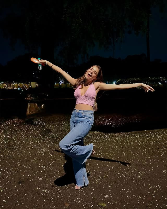 Rukshar Dhillon Flows Freely in Pink Crop Top and Denims Rukshar Dhillon Flows Freely in Pink Crop Top and Denims