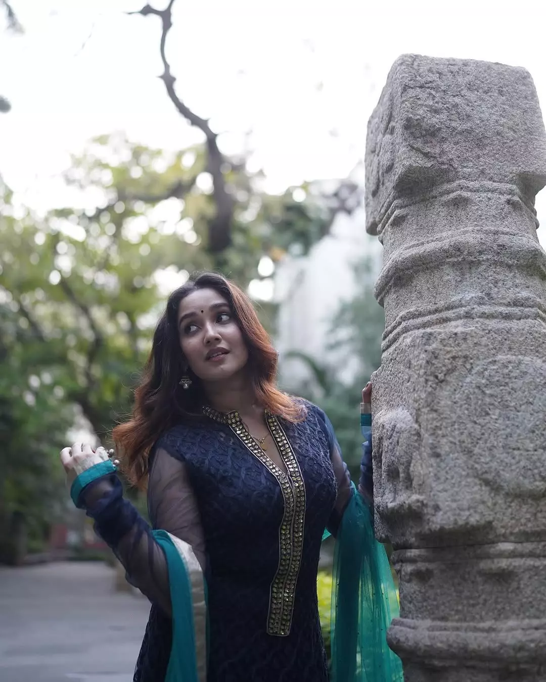 Anikha Surendran in traditional wear with a soulful vibe