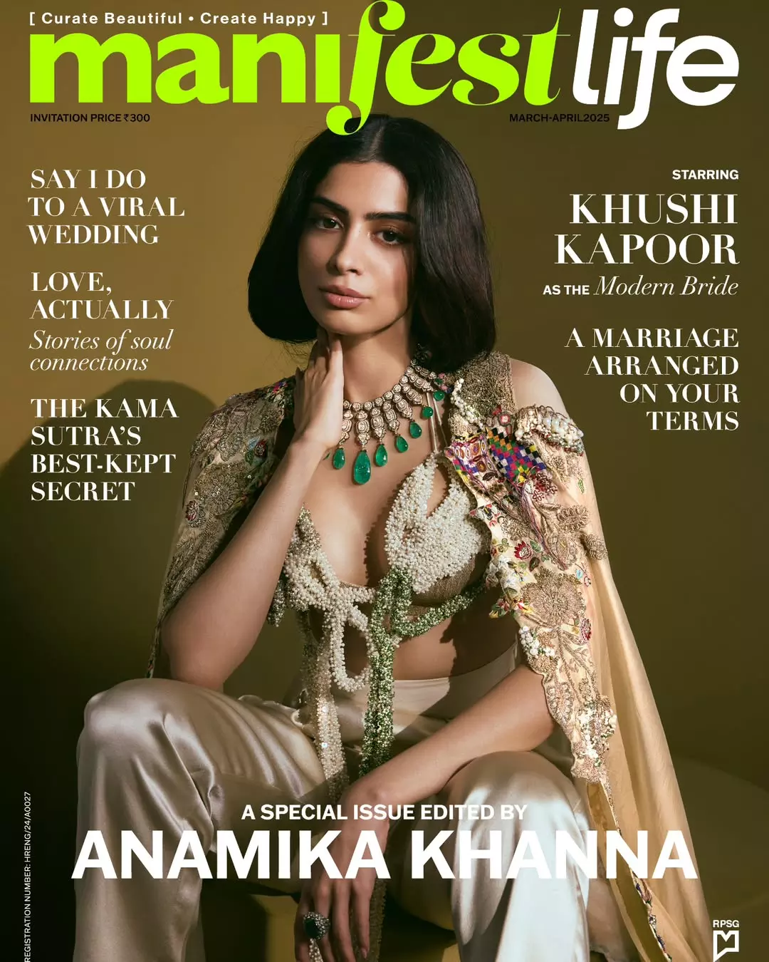 Khushi Kapoor in bold cape set defines modern bridal charm