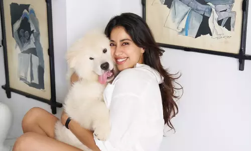 Janhvi Kapoor Shares Candid Moment with Her Dog