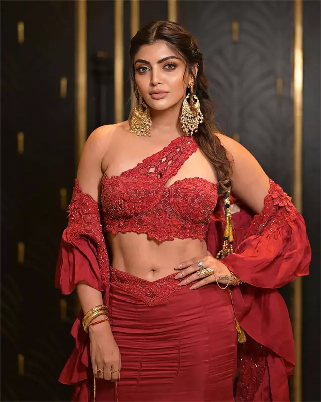 Akanksha Puris Ravishing Red Look