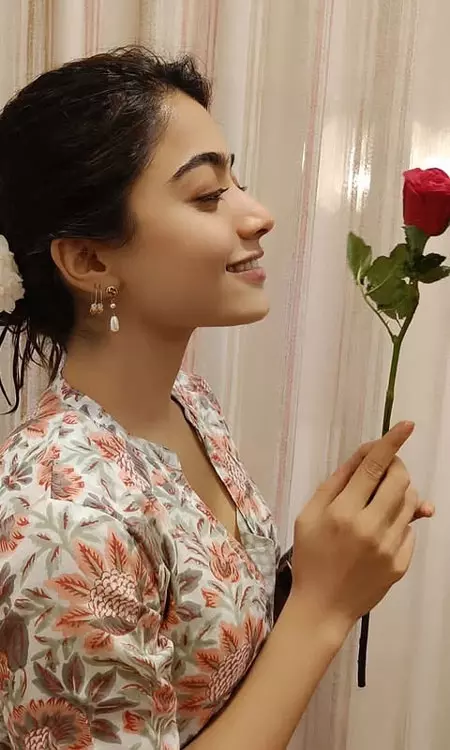 Rashmika Picks Flowers, Drops Self-Love Note
