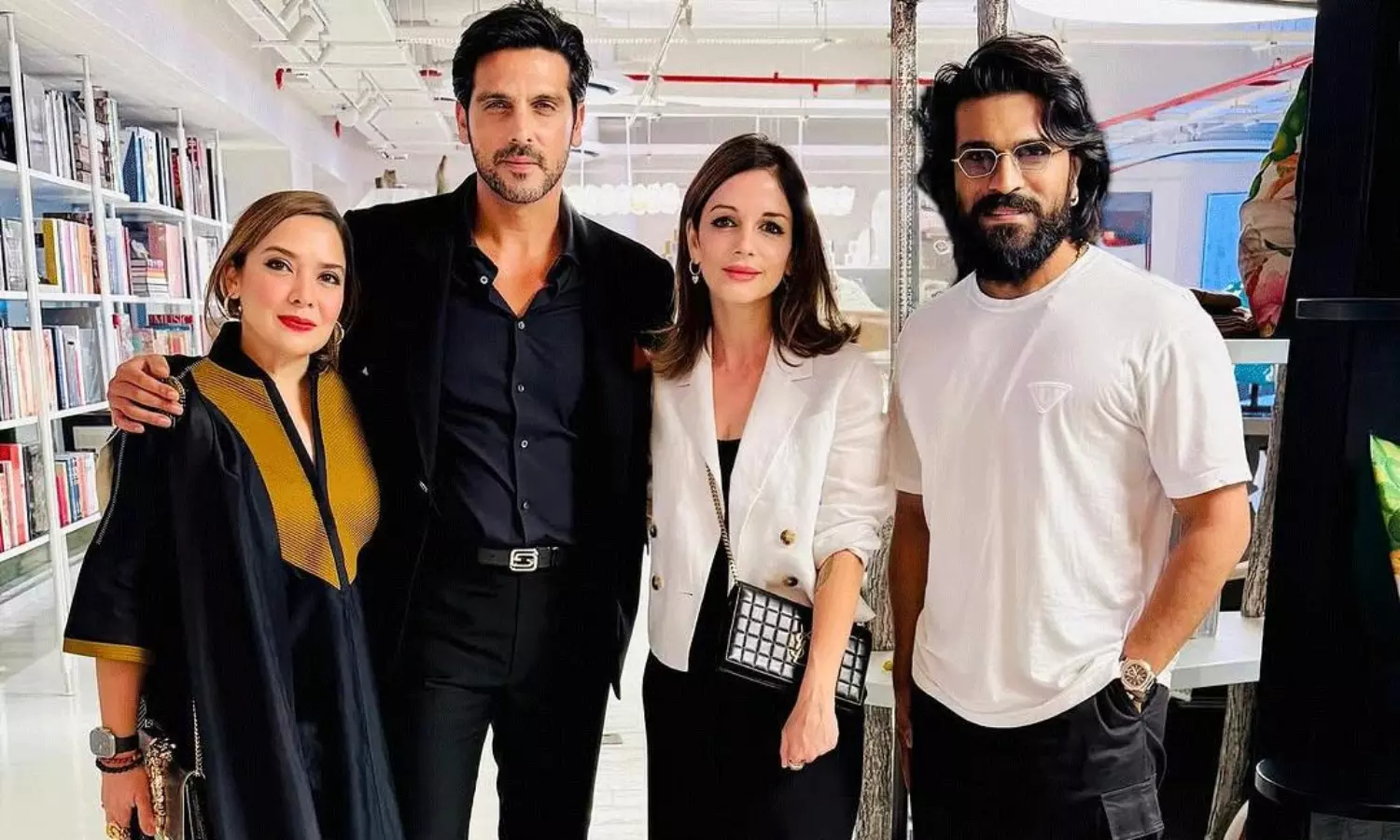 Ram Charan Hosts Sussanne Khan and Zayed Khan in Hyderabad Ram Charan Hosts Sussanne Khan and Zayed Khan in Hyderabad