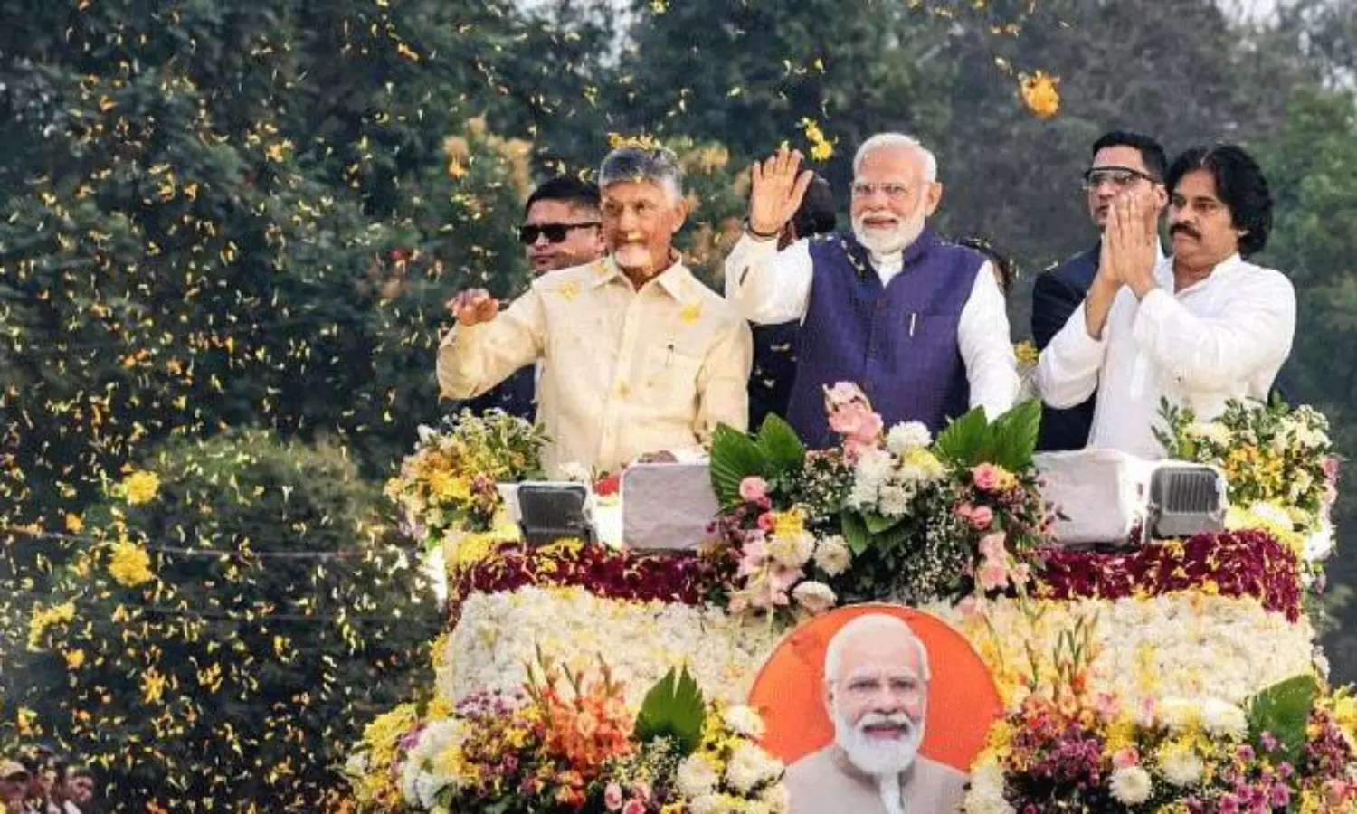 ఈసారి అమరావతిలో మోడీ రోడ్ షో