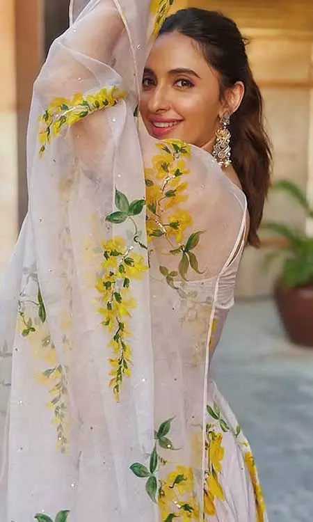 Grace in Bloom: Akansha Ranjan Kapoor Stuns in Floral Lehenga