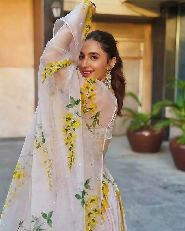 Grace in Bloom: Akansha Ranjan Kapoor Stuns in Floral Lehenga