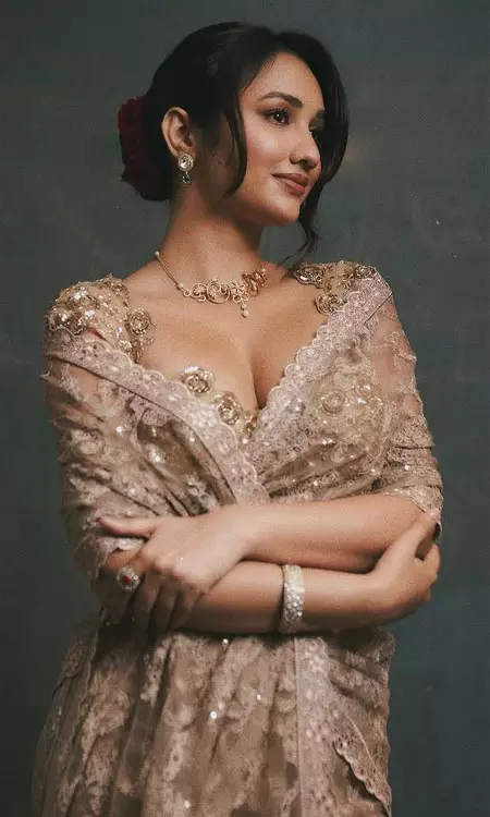Akanksha Sharmas Regal Look for Kesari Veer Promotions