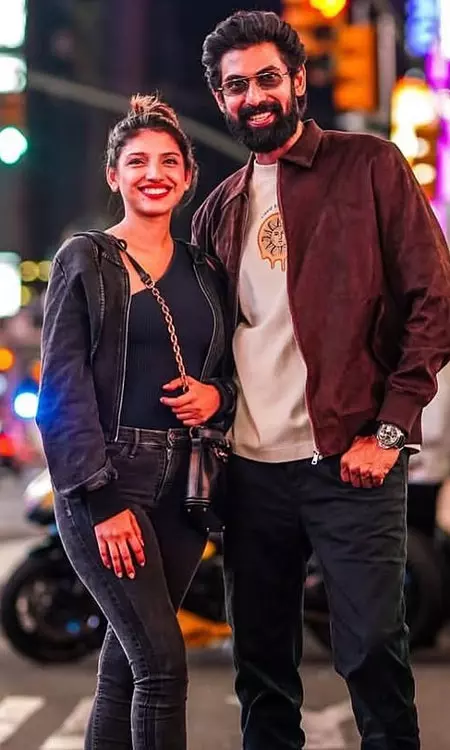 Rana Daggubati and Miheekas Times Square Moment