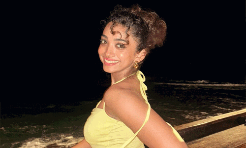 Saanve Meghana Stuns in Beachside Glam Look with a Filmy Vibe