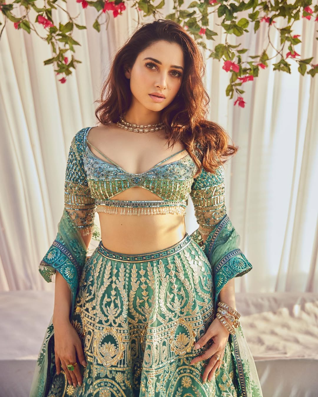 Tamannaah Bhatia Looks Graceful in a Rose-Printed Dress