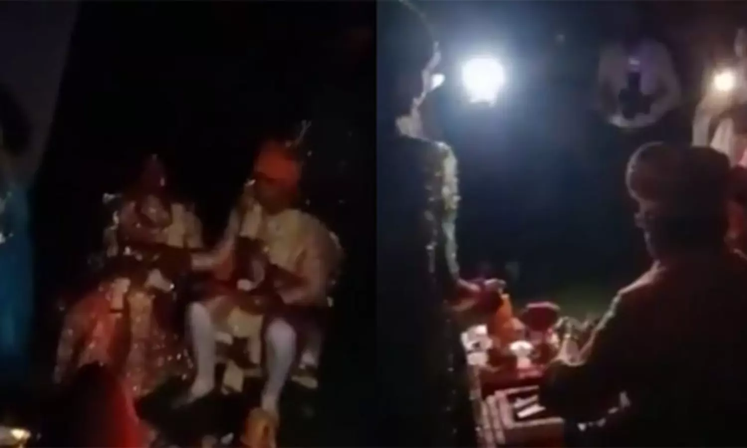 బ్లాక్ అవుట్ వేళ.. సెల్ ఫోన్ వెలుగులో వారి పెళ్లి