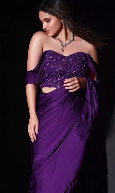 Kayadu Lohar Turns Heads in Purple Dress