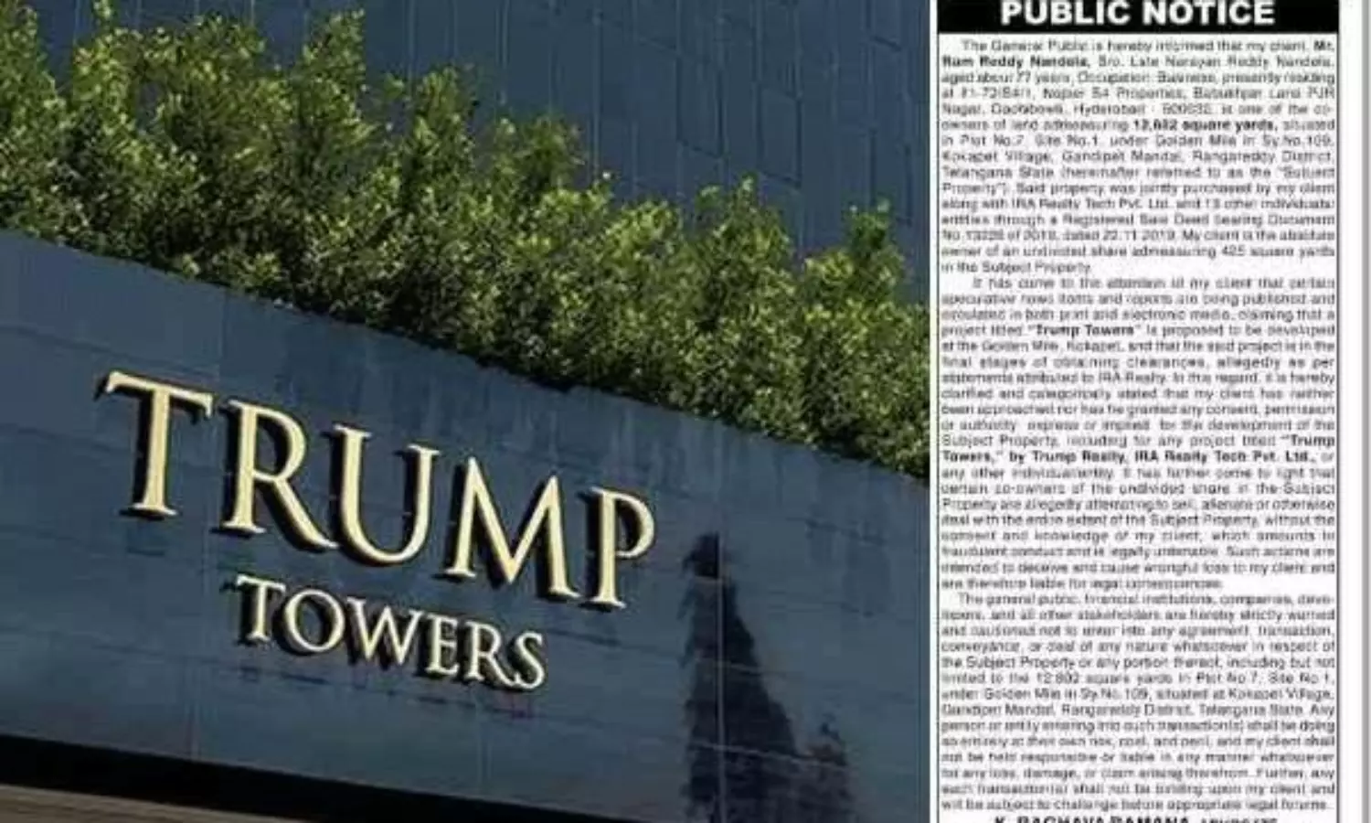 Trump Towers Hyderabad Project Hits Legal Hurdle Trump Towers Hyderabad Project Hits Legal Hurdle
