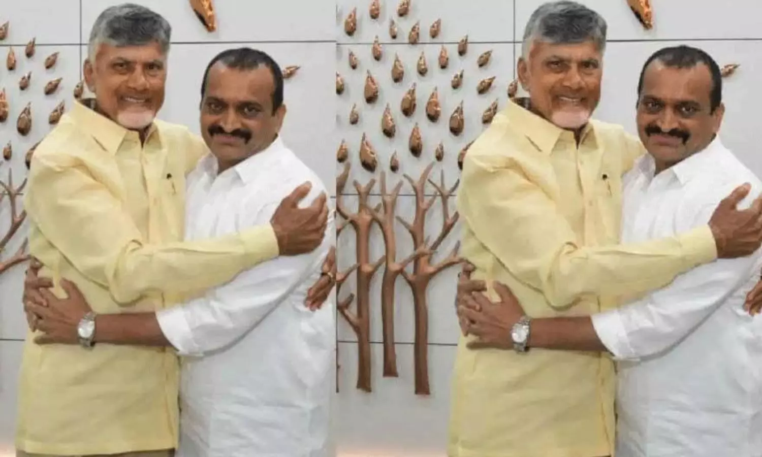 వైరల్  పిక్... చంద్రబాబుతో బండ్ల గణేష్  ఆత్మీయ ఆలింగనం!