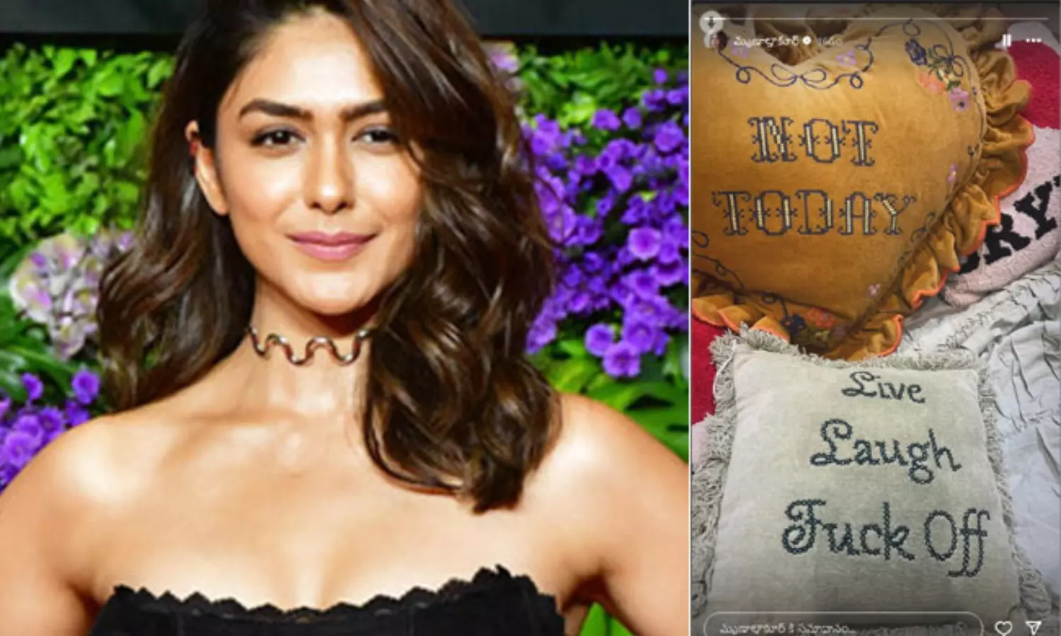 బెడ్‌ రూం పిక్స్‌ షేర్‌ చేసిన  మృణాల్‌