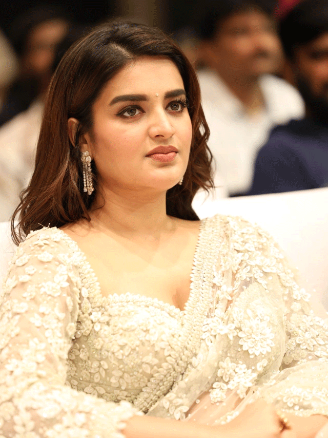 Nidhhi Agerwal Shines at Hari Hara Veera Mallu Press Meet