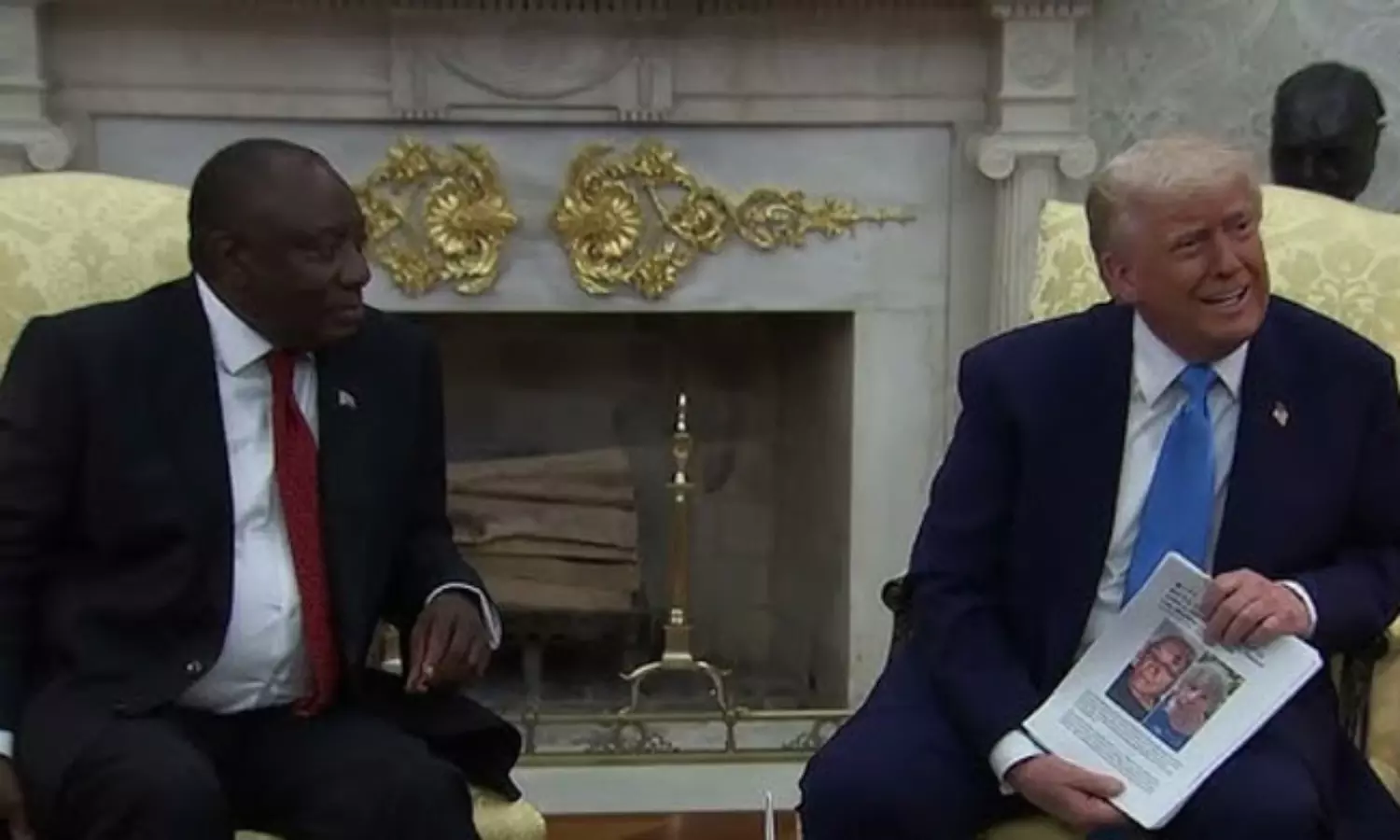 వీడియో... ట్రంప్  పై సౌతాఫ్రికా ప్రెసిడెంట్  విమానం చమత్కారం!