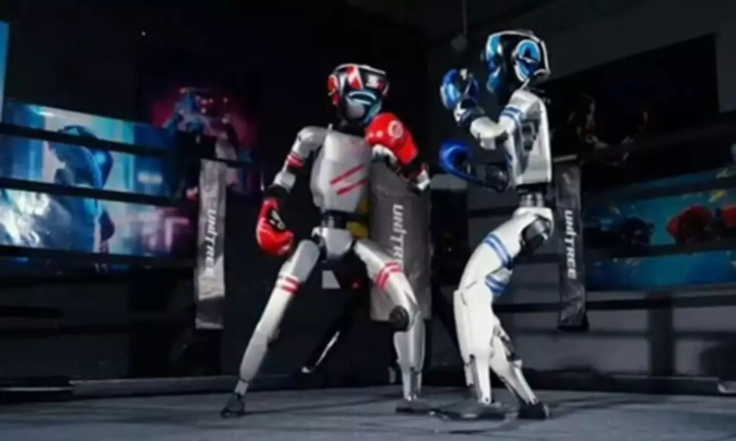 రోబోల కిక్ బాక్సింగ్ వైరల్.. పంచ్‌లు, కిక్‌లతో అదరగొట్టిన చిట్టి రోబోలు!