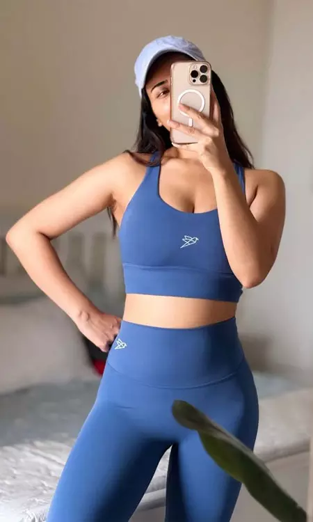 Ruhani Sharma Spreads Fitness Vibes in Blue Activewear