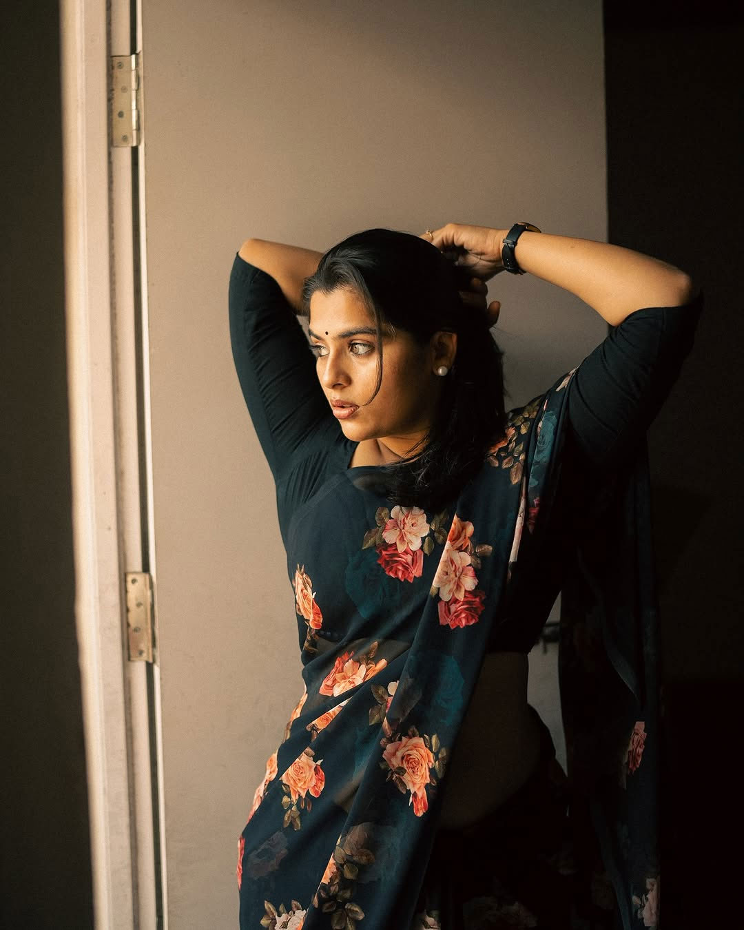 Actress Kavya Kalyanram Drops Adorable Click in Traditional Saree