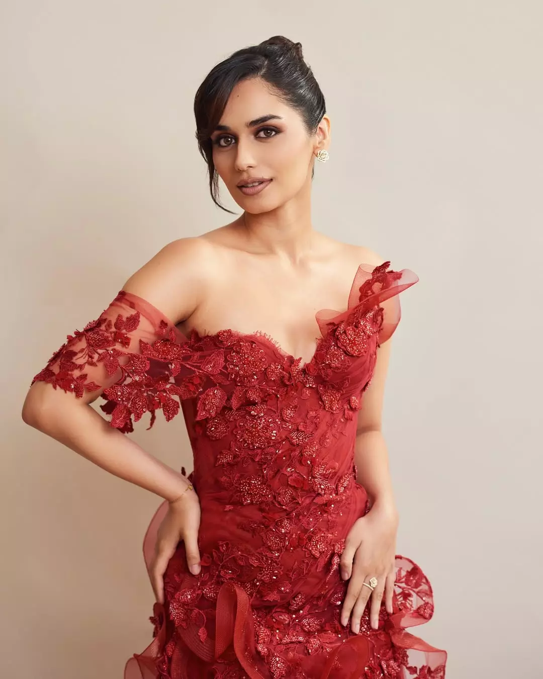 Manushi Chhillar Sizzles in Red For Miss World 2025