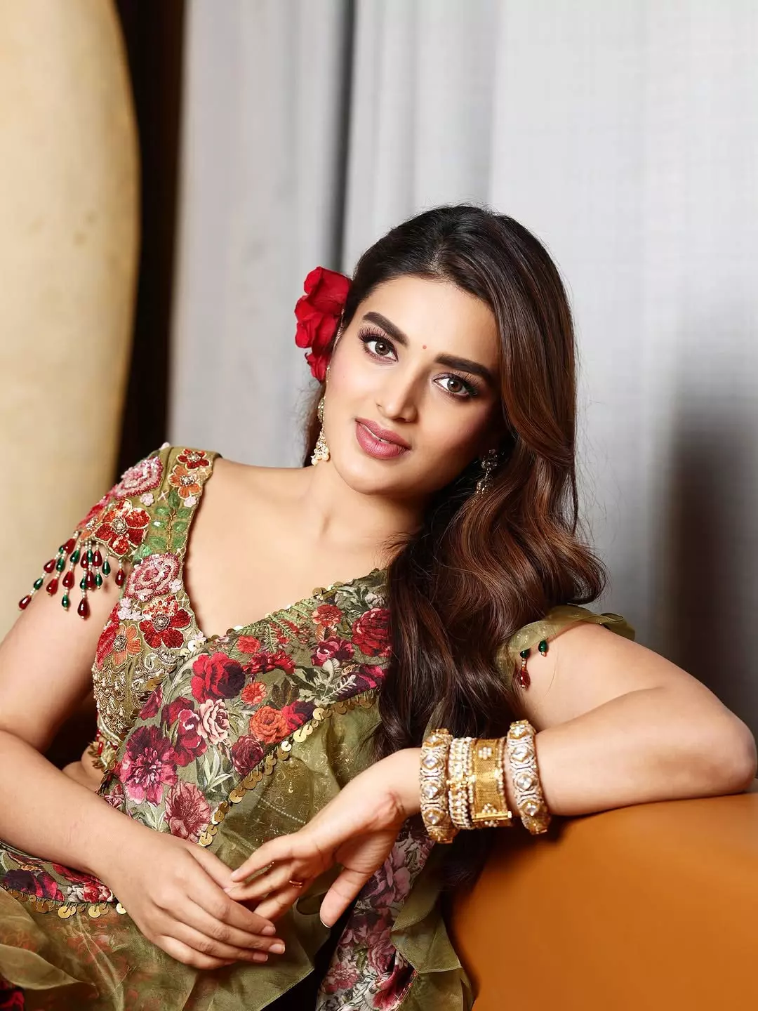Nidhhi Agerwal Looks Royal in Traditional Look