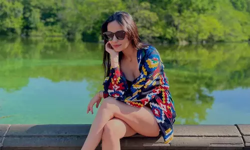 Manushi Chhillar Rocks Stripes and Leather in Latest New York City Look