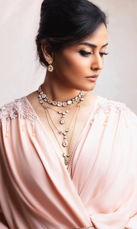 Namrata Shirodkar Glows in Peach Elegance