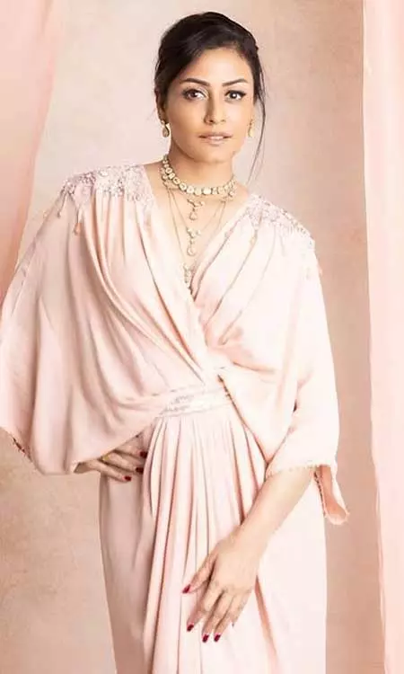 Namrata Stuns With Peach Look