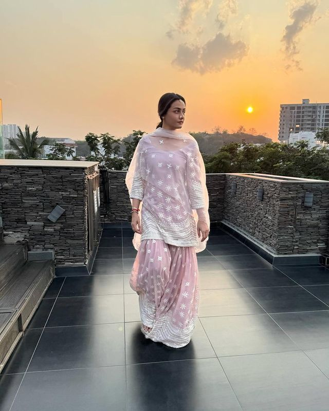 Namrata Stuns With Peach Look