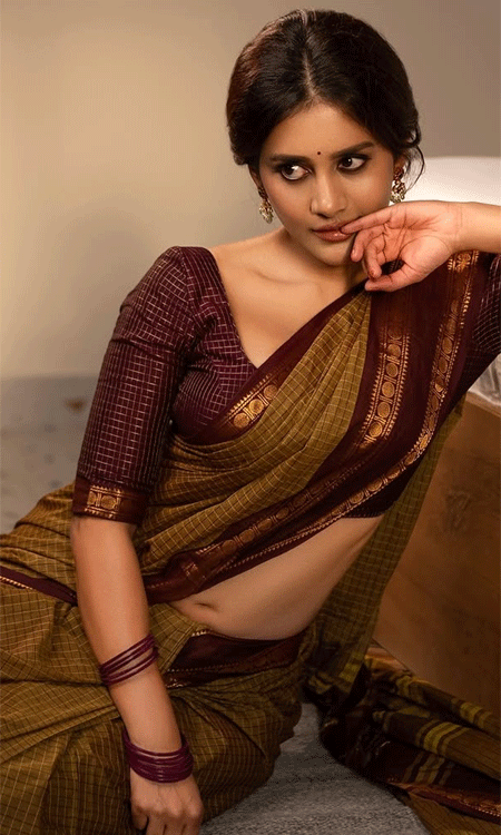 Nabha Natesh in Retro Saree Look Sets Calm Instagram Tone