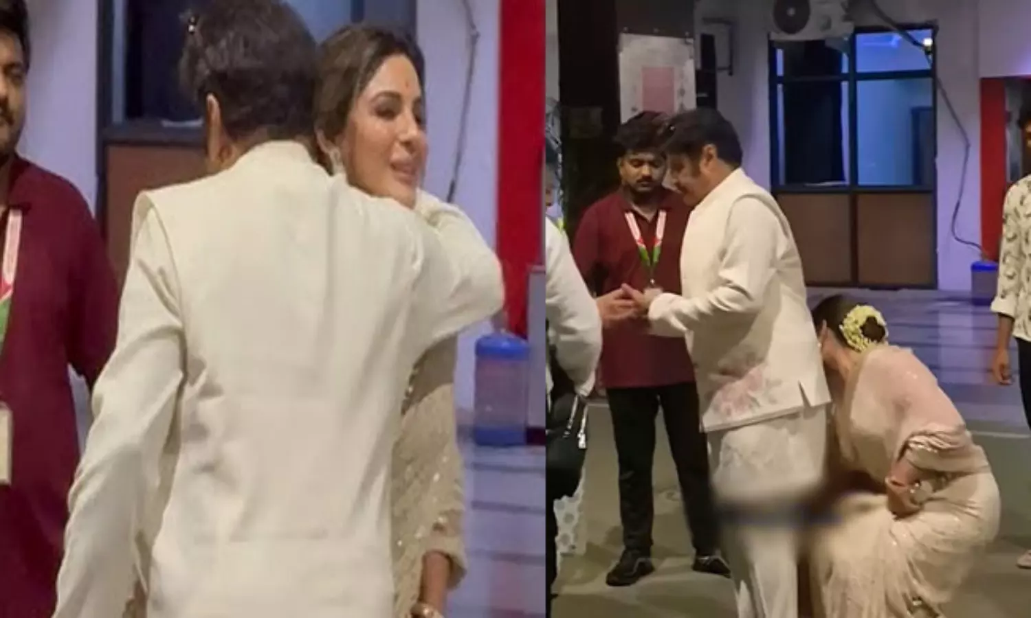 వైరల్: వెనకనుంచి బాలయ్య కాళ్ళు మొక్కిన హీరోయిన్