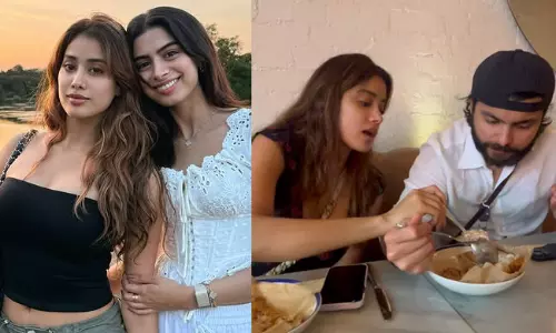 సోద‌రి ఓ వైపు.. ప్రియుడు మ‌రో వైపు.. జాన్వీ దిల్‌సే!