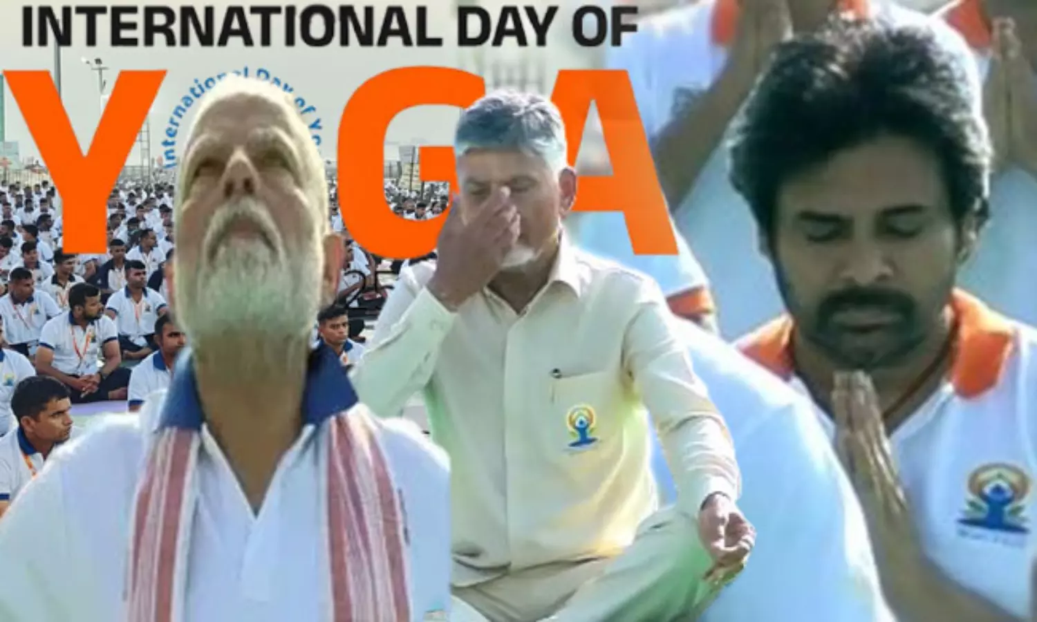 విశాఖలో అద్భుతం... యోగాంధ్రలో మోడీ, బాబు, పవన్!