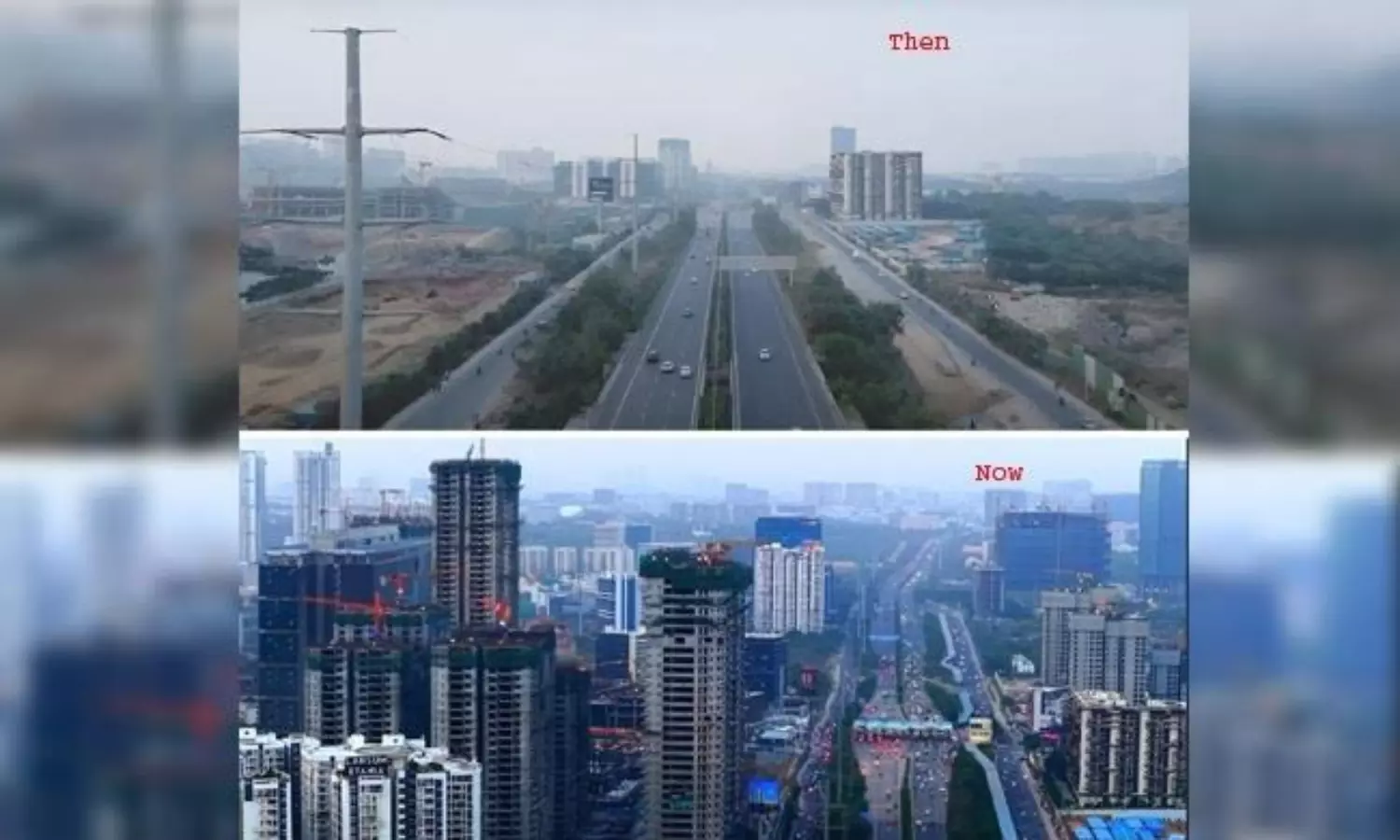 వైరల్ పిక్: రెండేళ్లలో హైదరాబాద్ ఓఆర్ఆర్ ‘అమెరికా’ అయ్యింది వైరల్ పిక్: రెండేళ్లలో హైదరాబాద్ ఓఆర్ఆర్ ‘అమెరికా’ అయ్యింది