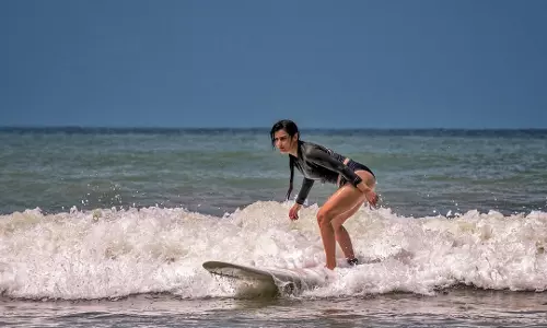 Fatima Sana Shaikh Tries Her Hand at Surfing in Sri Lanka