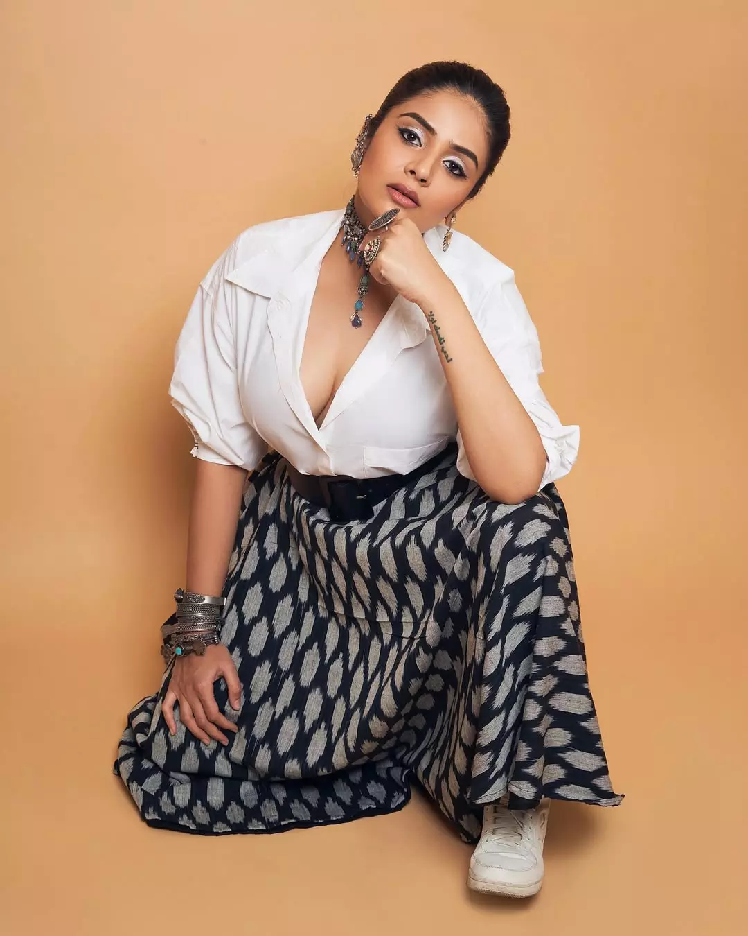 Sreemukhi Redefines Power Dressing with Fusion Flair and Fierce Attitude