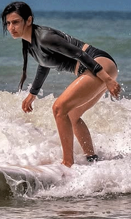 Fatima Sana Shaikh Tries Her Hand at Surfing in Sri Lanka