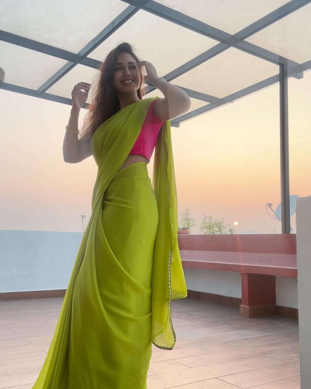 Nivetha Pethuraj Slays in Saree Again; Fans Call Her �Bapu Bomma� Nivetha Pethuraj Slays in Saree Again; Fans Call Her �Bapu Bomma�