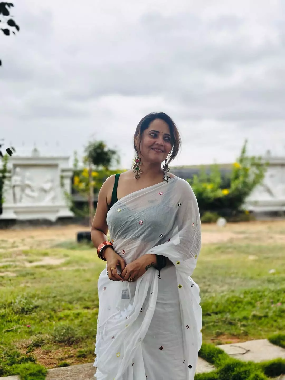 A Peaceful Day with Anasuya Bharadwaj in Natures Lap