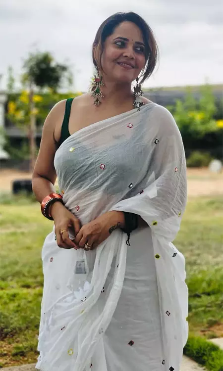 A Peaceful Day with Anasuya Bharadwaj in Natures Lap