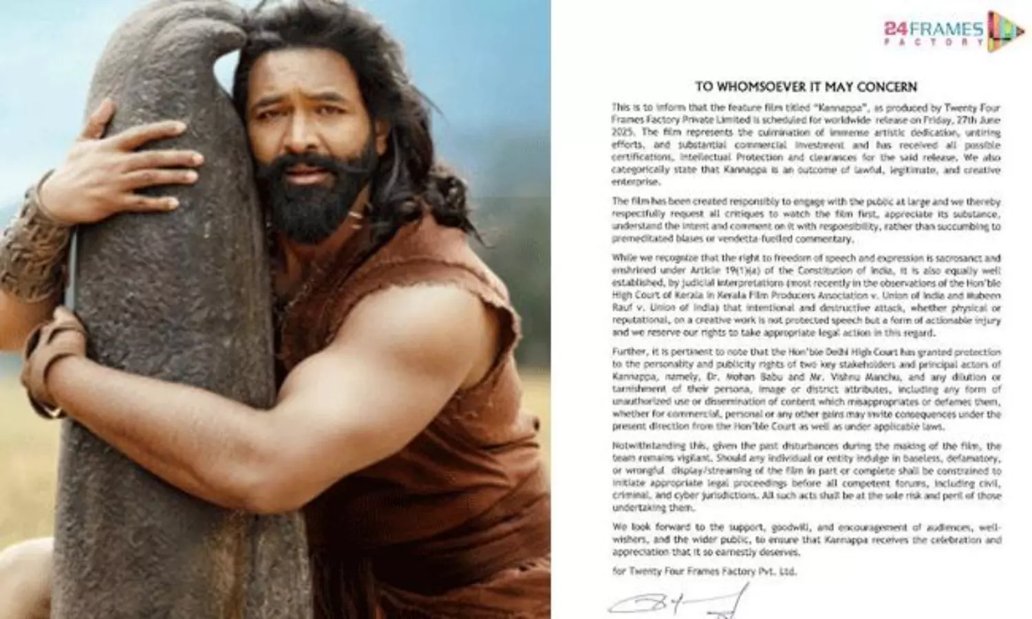 కన్నప్పపై నెగిటివ్ ప్రచారం చేస్తే తీవ్ర చర్యలు తప్పవు: నిర్మాణ సంస్థ వార్నింగ్