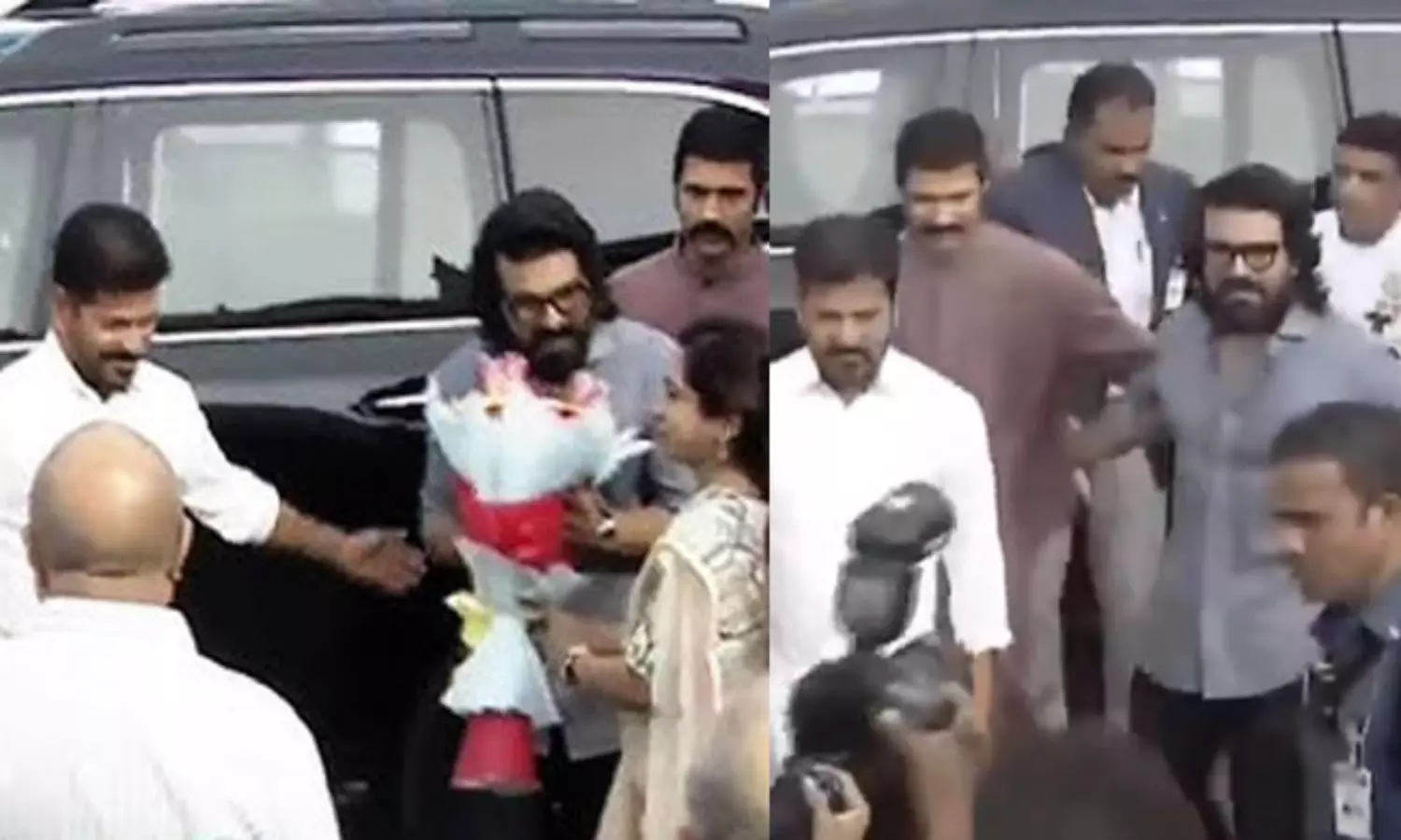 సీఎం కారులో సీఎంతోపాటు రామ్ చరణ్, విజయ్ దేవరకొండ