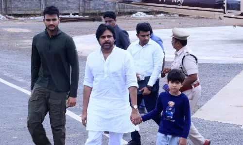 Viral Pic: Pawan Kalyan Walks In With His Heirs!