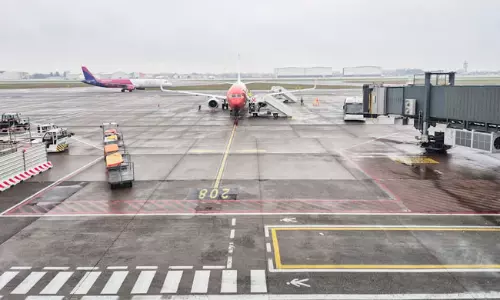 విమానం ఇంజిన్‌  లో పడి వ్యక్తి మృతి... ఆత్మహత్యా?