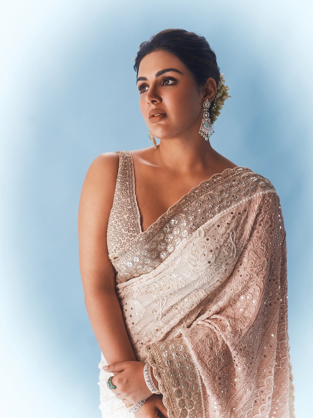 Samyuktha Menon Embraces Graceful Saree Style Samyuktha Menon Embraces Graceful Saree Style