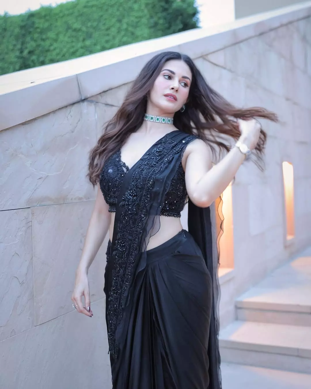 Amyra Dastur Redefines Grace in Bold Black Saree Look